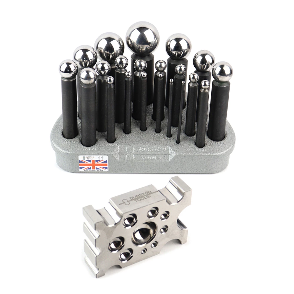 Durston 16 Piece Dapping Punch Set With Forming Block 2 Durston 16 Piece Dapping Punch Set With Forming Block - Image 2