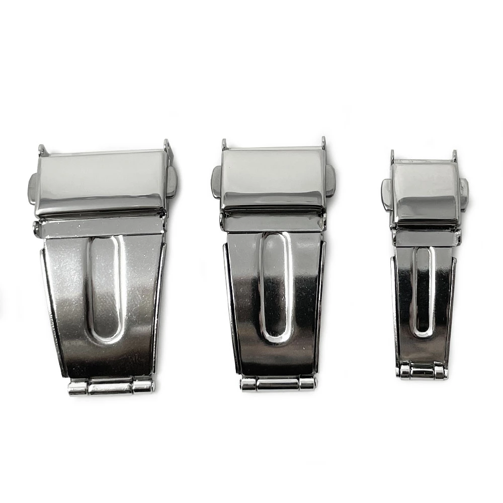 Polished Stainless Steel Sprung Loaded Buckle Clasp 2 Polished Stainless Steel Sprung Loaded Buckle Clasp - Image 2