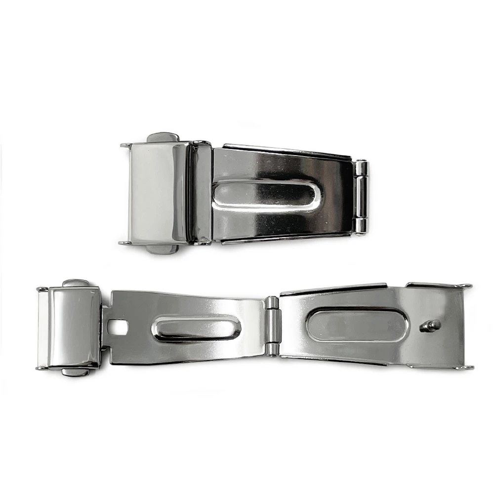 Polished Stainless Steel Sprung Loaded Buckle Clasp 1 Polished Stainless Steel Sprung Loaded Buckle Clasp