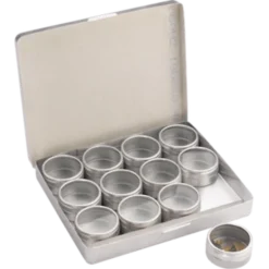 12 Aluminium Storage Tins