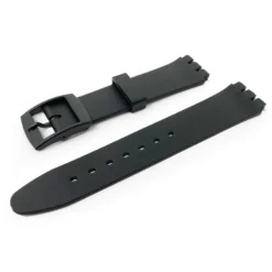 Black PVC Watch Strap