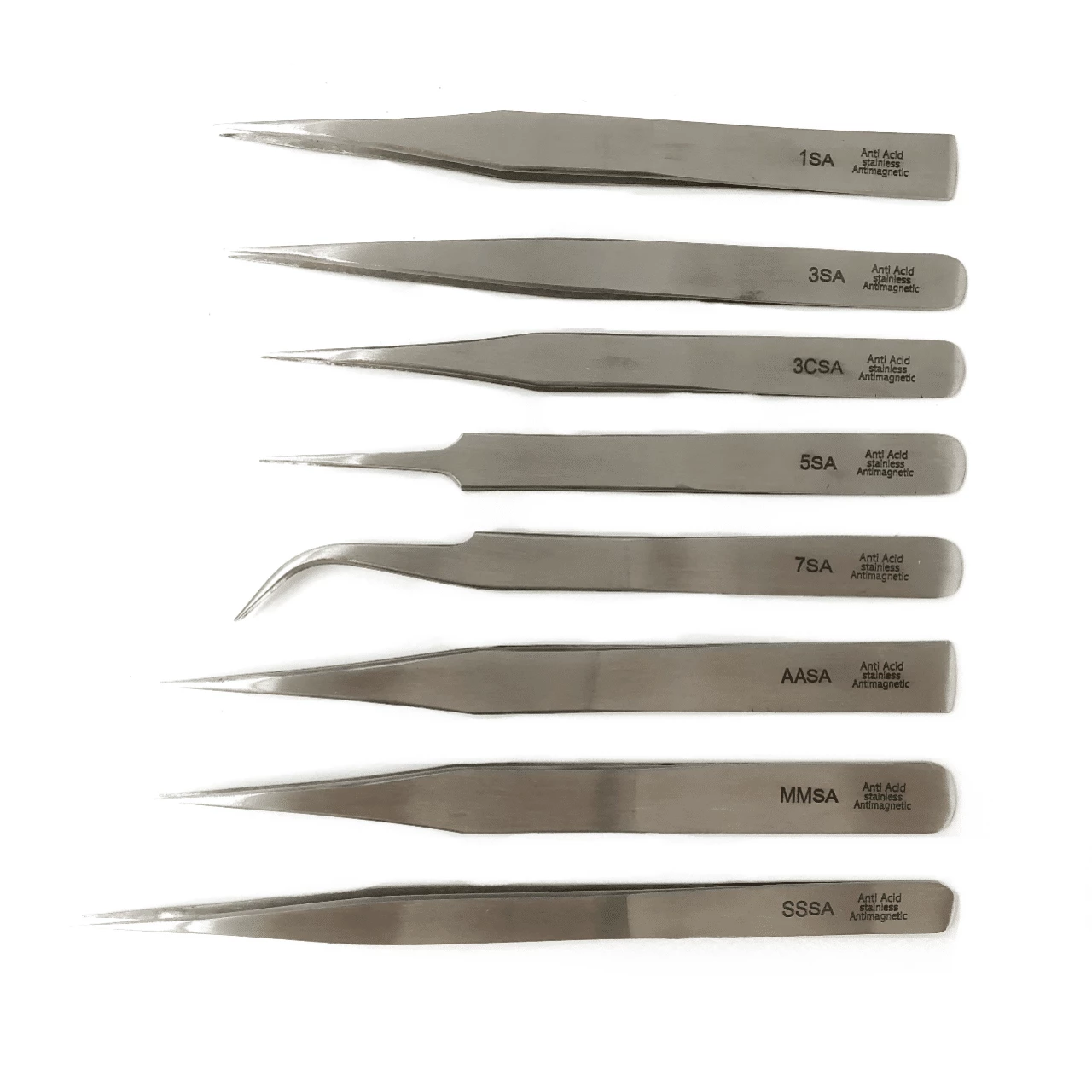 Antimagnetic Tweezers Set Of 8 1 Antimagnetic Tweezers Set Of 8
