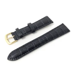 Hadley Roma Watch Strap – Blue Leather Alligator Grain Effect