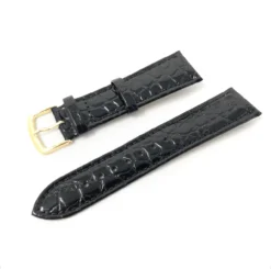 Hadley Roma Watch Strap – Black Crocodile Grain Leather