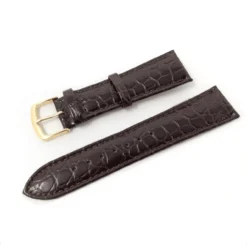 Hadley Roma Watch Strap – Brown Crocodile Grain Leather