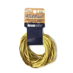 Beadsmith Rattail Satin Cord – Antique Gold