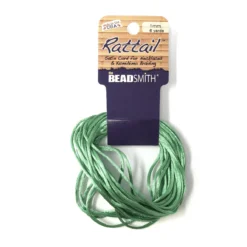 Beadsmith Rattail Satin Cord – Emerald