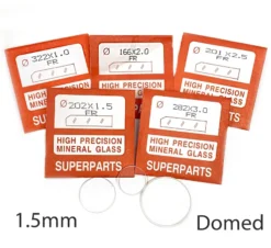 Round & Domed Watch Glass 1.5 Mm Thick 23-50mm Range