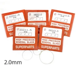 Round & Flat Watch Glass 2mm Thick 16.1-45mm Range